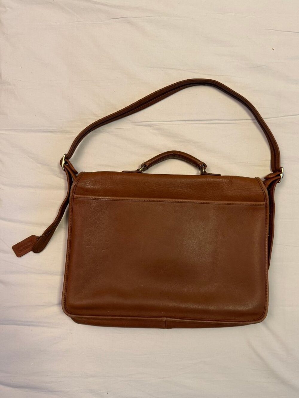 Vintage Coach USA Leather Flap Briefcase Brown Portfolio SN: L5H-5150 - Picture 7 of 8
